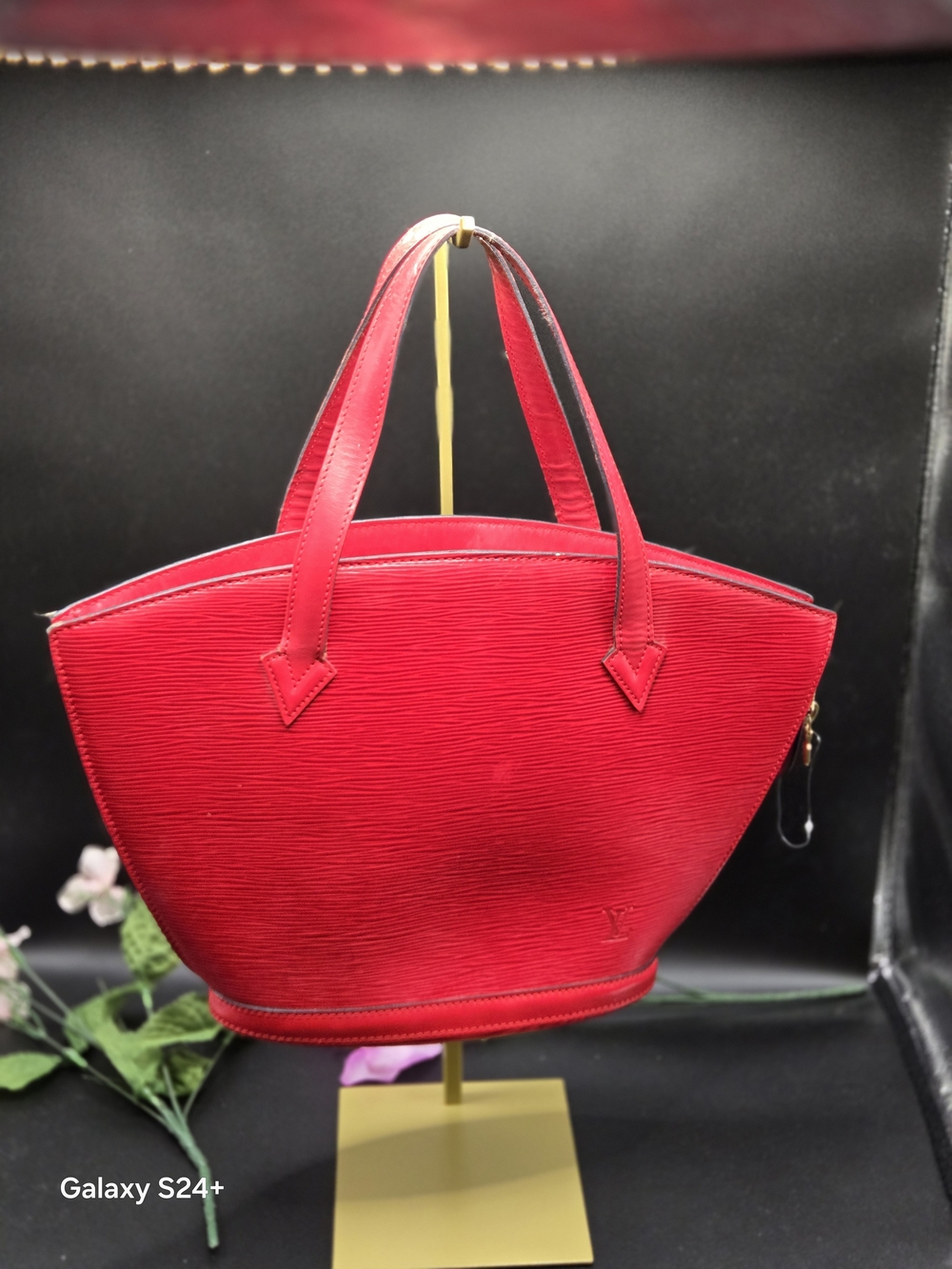 Louis Vuitton Saint Jacques PM Red Epi Leather Tote Bag Authentic Vintage